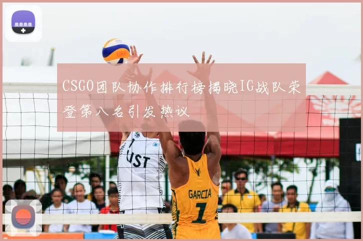 CSGO团队协作排行榜揭晓IG战队荣登第八名引发热议